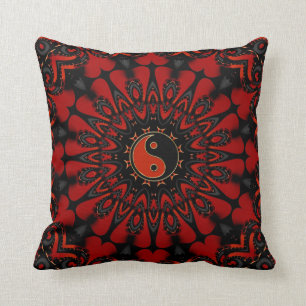 Deep Red Balance (Yin Yang) Mode/Pillow Kussen