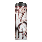 Deep Red Bloody Blood Spatter Help Thermosbeker (Voorkant)