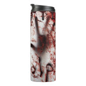 Deep Red Bloody Blood Spatter Help Thermosbeker (Geroteerd rechts)