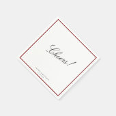 Deep Red Border Wedding Napkins Servet (Hoek)