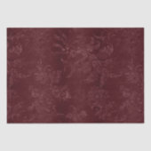 Deep Red Bourgogne Bloemen Tissuepapier (Voorkant)