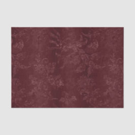 Deep Red Bourgogne Bloemen Tissuepapier