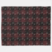 Deep Red Buffalo Play | Merry & Bright | Vakantie Fleece Deken (Voorkant (Horizontaal))