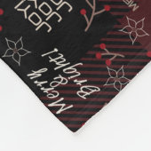 Deep Red Buffalo Play | Merry & Bright | Vakantie Fleece Deken (Hoek)