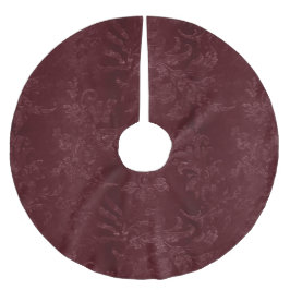 Deep Red Burgundy Floral Christmas Kerstboom Rok