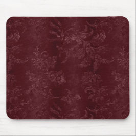 Deep Red Burgundy Floral Christmas Muismat