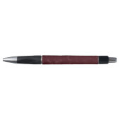Deep Red Burgundy Floral Christmas Pen (Voorkant)
