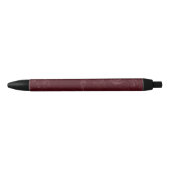 Deep Red Burgundy Floral Christmas Zwarte Inkt Pen (Voorkant)