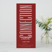 Deep Red Church Connection Card Kaart (Staand voorkant)