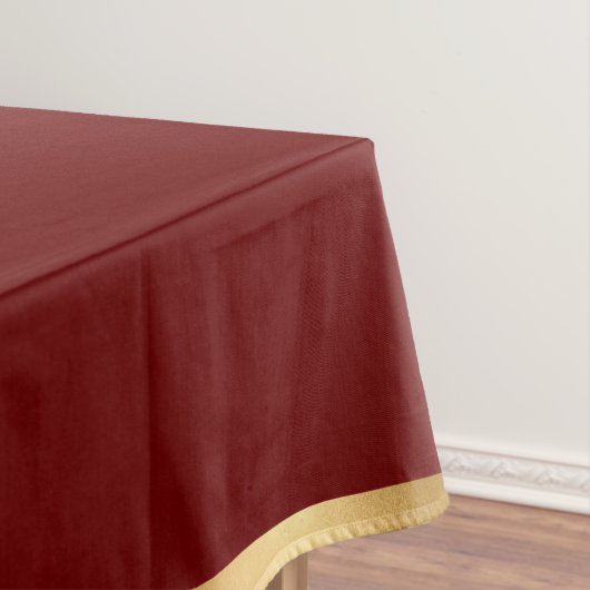 Deep Red Crown Crest Personalized Tablecloth Tafelkleed (Voorbeeld)