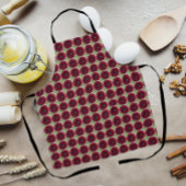 Deep Red Dahlia Floral Pattern Schort