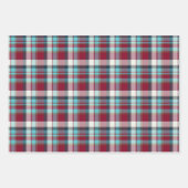 Deep Red, Dark Eclipse, Turquoise, Teal... Plaid Inpakpapier Vel (Voorkant 3)