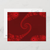 Deep Red Double Spiral Briefkaart (Voorkant / Achterkant)