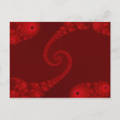 Deep Red Double Spiral Briefkaart (Voorkant)
