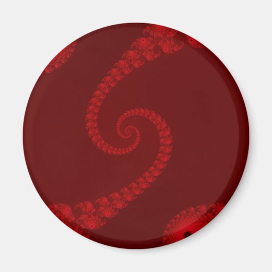 Deep Red Double Spiral Magnet (Voorkant)