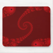 Deep Red Double Spiral Mousepad Muismat (Voorkant)