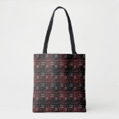 Deep Red en Black Pset | Merry & Bright Tote Bag (Voorkant)