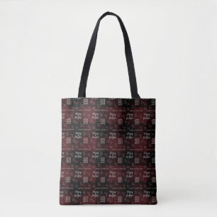 Deep Red en Black Pset   Merry & Bright Tote Bag