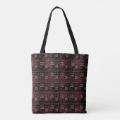 Deep Red en Black Pset | Merry & Bright Tote Bag (Achterkant)