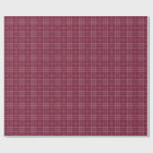 Deep Red en Gold Fine Tartan Plaid Cadeaupapier (Vlak)