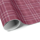 Deep Red en Gold Fine Tartan Plaid Cadeaupapier (Rol Hoek)