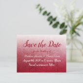 Deep Red Fade Bubbles Save the Date Briefkaart (Staand voorkant)