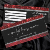 Deep Red Faux Glitter Lights Cadeaubon