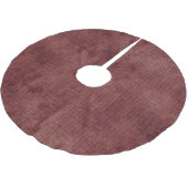 Deep Red Faux Linen (linnen look) Kerstboom Rok (Gekanteld)