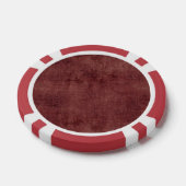 Deep Red Faux Linen (linnen look) Poker Chips (Enkel)