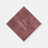 Deep Red Faux Linen (linnen look) Servet (Hoek)