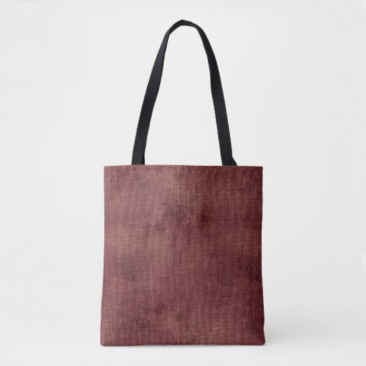 Deep Red Faux Linen (linnen look) Tote Bag (Voorkant)