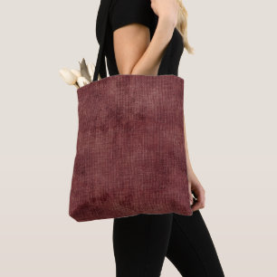Deep Red Faux Linen (linnen look) Tote Bag