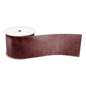 Deep Red Faux Linen Satijnen Lint (Spoel)