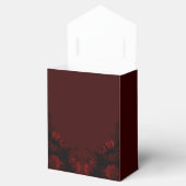 Deep Red Floral Elegant Gothic Wedding Bedankdoosjes (Geopend)