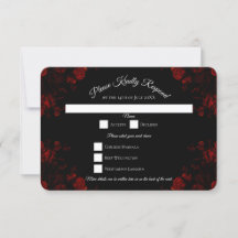Deep Red Floral Elegant Gothic Wedding