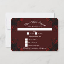 Deep Red Floral Elegant Gothic Wedding