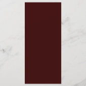 Deep Red Floral Elegant Gothic Wedding Menu (Achterkant)