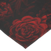 Deep Red Floral Elegant Gothic Wedding Tafelkleed (Gekanteld)