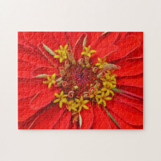 Deep Red Flower Close-up Art Puzzel (Horizontaal)