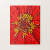 Deep Red Flower Close-up Art Puzzel (Verticaal)