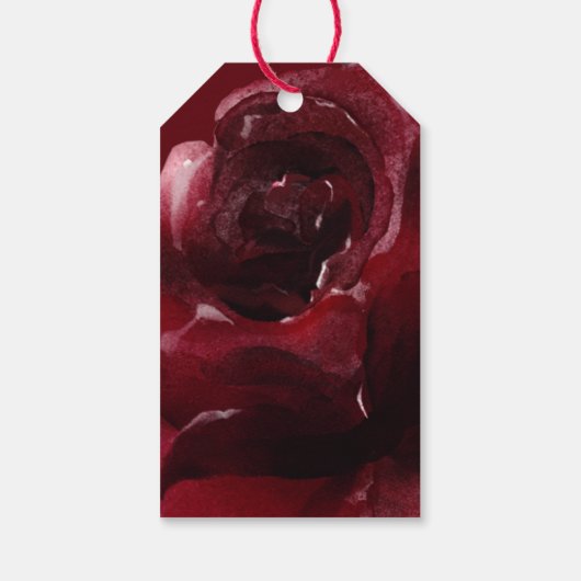 Deep Red Flower Sip Hooray Favor Vrijgezellenfeest Cadeaulabel (Achterkant)