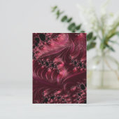 Deep Red Fractal Briefkaart (Staand voorkant)