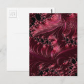 Deep Red Fractal Briefkaart (Voorkant / Achterkant)