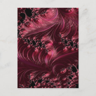 Deep Red Fractal Briefkaart
