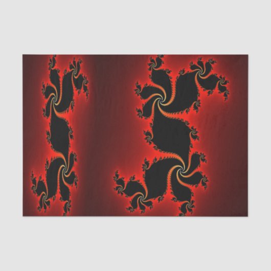 Deep Red Fractal Dragon Art Design Tissuepapier (Voorkant)