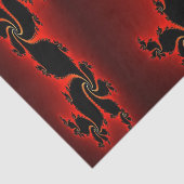 Deep Red Fractal Dragon Art Design Tissuepapier (Detail)