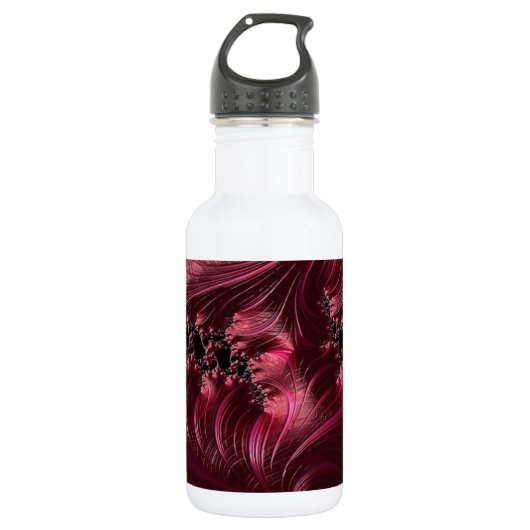 Deep Red Fractal Waterfles (Voorkant)
