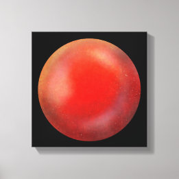 Deep Red Galaxy Orb – Crimson Canvas Afdrukken