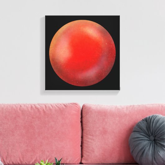 Deep Red Galaxy Orb – Crimson Canvas Afdrukken (Insitu (Woonkamer))