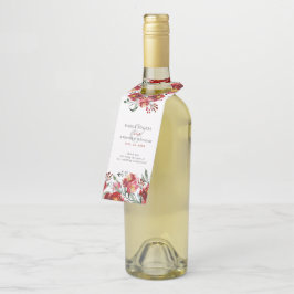 Deep-red Garden Waterverven Flowers Flessenhanger